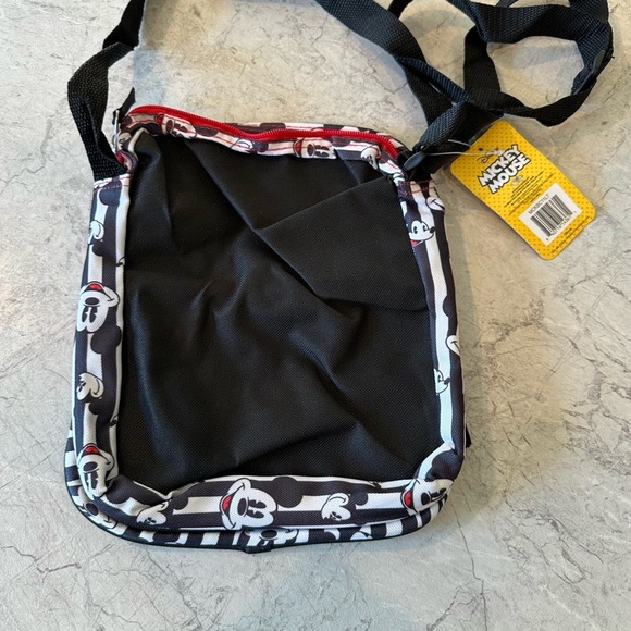 NEW Mickey Mouse Disney Crossbody Canvas Bag Purse Black White Red - Picture 4 of 6